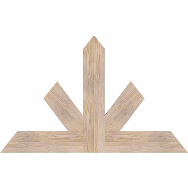 Ekena Millwork Saratoga Smooth Timber Gable Bracket, Douglas Fir, 48"W x 30"H x 1 1/2"D x 5 1/2"F, 15/12 Pitch GBW048X30X0206SAR00SDF - main